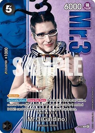 Mr.3 (Galdino) - P-148 (Premium Card Collection -Live Action Edition Vol.2 Baroque Works-) [One Piece Promotion Cards] Promo
