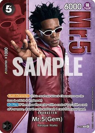 Mr.5 (Gem) - P-149 (Premium Card Collection -Live Action Edition Vol.2 Baroque Works-) [One Piece Promotion Cards] Promo