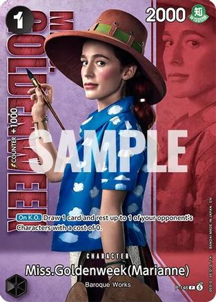 Miss.Goldenweek (Marianne) - P-146 (Premium Card Collection -Live Action Edition Vol.2 Baroque Works-) [One Piece Promotion Cards] Promo