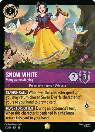 Snow White - Merry as the Morning (Foil) (37/204) Wilds Unknown (Cold Foil)