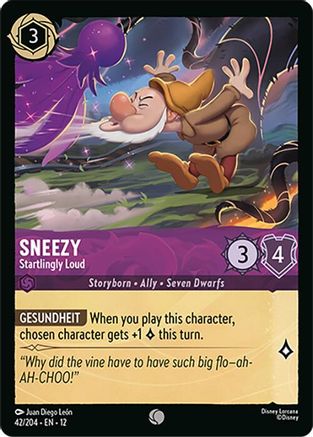 Sneezy - Startlingly Loud (42/204) Wilds Unknown (Non-Foil)