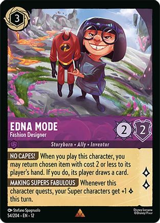 Edna Mode - Fashion Designer (54/204) Wilds Unknown (Non-Foil)
