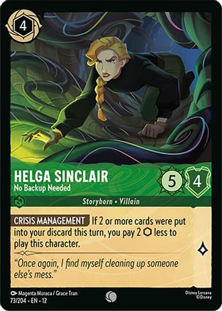 Helga Sinclair - No Backup Needed (73/204) Wilds Unknown (Cold Foil)