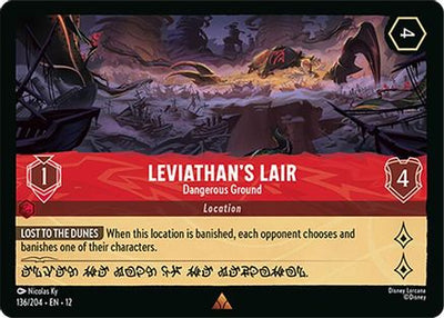 Leviathan's Lair - Dangerous Ground (136/204) Wilds Unknown (Cold Foil)