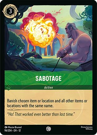 Sabotage (96/204) Wilds Unknown (Cold Foil)