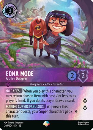 Edna Mode - Fashion Designer (Epic) (209/204) Wilds Unknown ()
