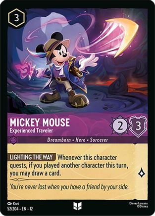 Mickey Mouse - Experienced Traveler (52/204) Wilds Unknown (Non-Foil)