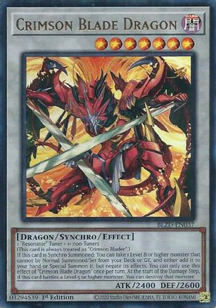 Crimson Blade Dragon [BLZD-EN037] Ultra Rare