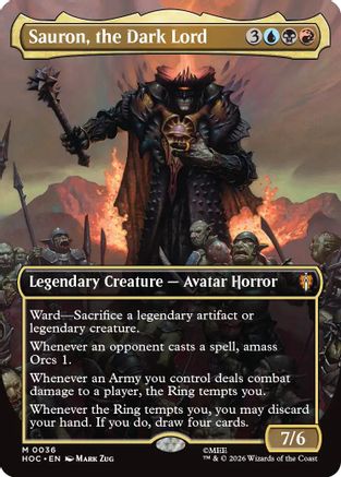 Sauron, the Dark Lord (Borderless) (HOC-036) - The Hobbit Foil