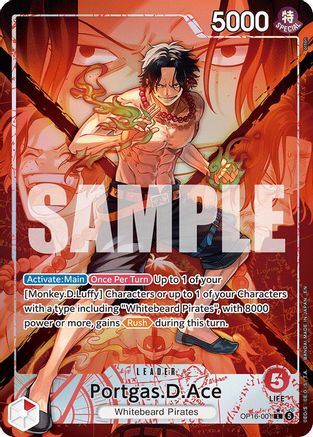 Portgas.D.Ace (001) (Alternate Art) [The Time of Battle] Leader