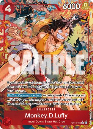 Monkey.D.Luffy (Alternate Art) [The Time of Battle] Super Rare