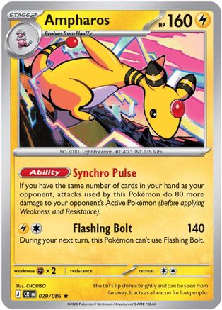 Ampharos 029/086 [ME04 Chaos Rising] (Holofoil)