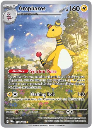 Ampharos 090/086 [ME04 Chaos Rising] (Holofoil)