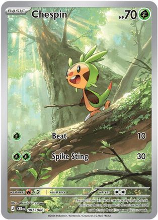Chespin 087/086 [ME04 Chaos Rising] (Holofoil)