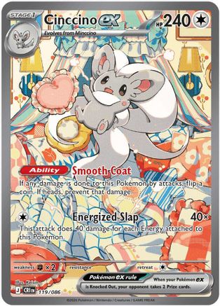 Cinccino ex 119/086 [ME04 Chaos Rising] (Holofoil)
