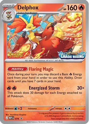 Delphox [Staff] 074/null [ME Mega Evolution Promo] (Holofoil)