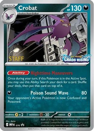 Crobat [Staff] 076/null [ME Mega Evolution Promo] (Holofoil)
