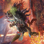 Triumphant Chomp // Triumphant Chomp (ALCI-021) - The Lost Caverns of Ixalan Art Series (Borderless) Foil