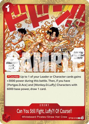 Can You Still Fight, Luffy?! Of Course!! [Starter Deck EX: Luffy & Ace] Common