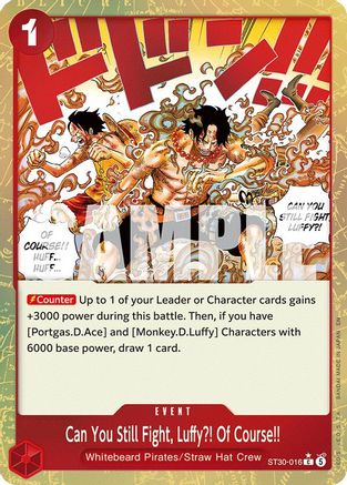Can You Still Fight, Luffy?! Of Course!! (Parallel) [Starter Deck EX: Luffy & Ace] Common