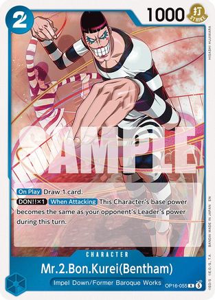 Mr.2.Bon.Kurei(Bentham) (055) [The Time of Battle] Rare