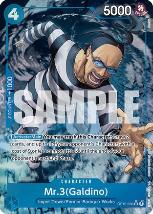 Mr.3(Galdino) (056) (Alternate Art) [The Time of Battle] Super Rare
