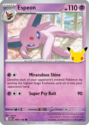 Espeon 069/null [ME 30th Celebration] (Holofoil)