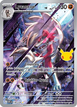 Lycanroc 138/128 [ME 30th Celebration] (Holofoil)
