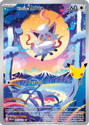 Hisuian Zorua 145/128 [ME 30th Celebration] (Holofoil)