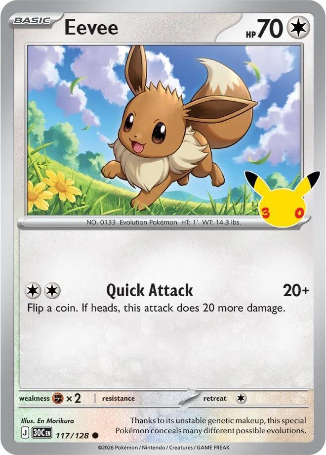 Eevee 117/128 [ME 30th Celebration] (Holofoil)
