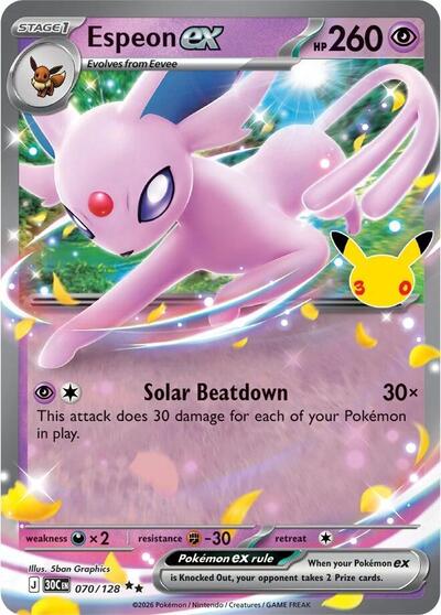Espeon ex 070/null [ME 30th Celebration] (Holofoil)