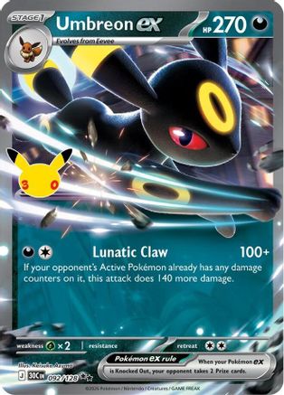 Umbreon ex 092/128 [ME 30th Celebration] (Holofoil)