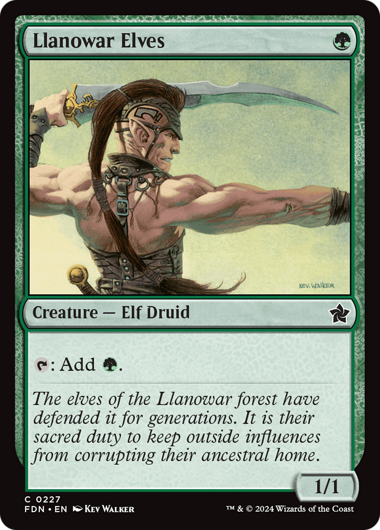 Llanowar Elves [Foundations] Foil Common
