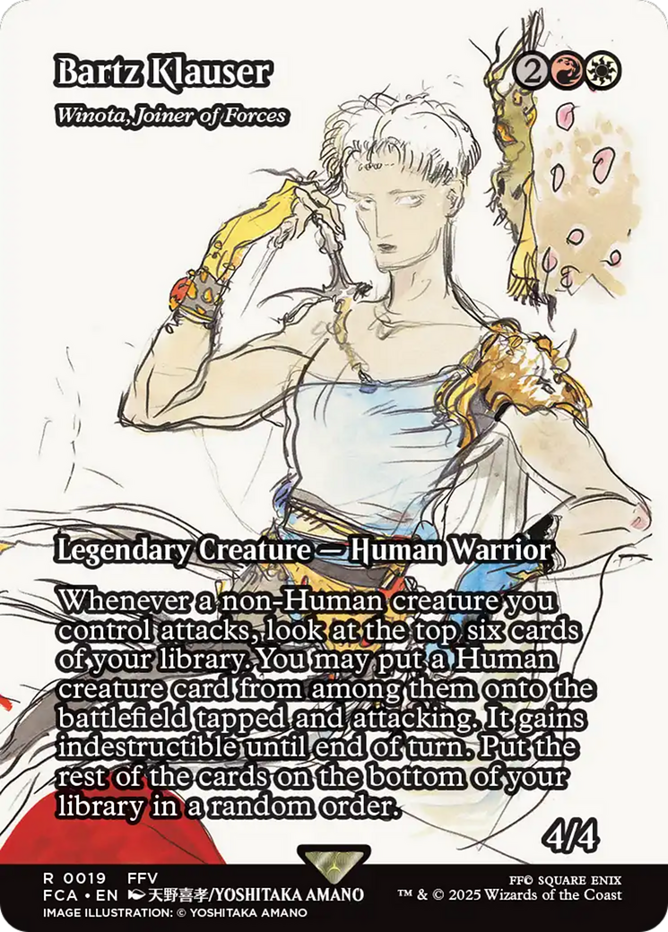 Winota, Joiner of Forces [FINAL FANTASY: Through the Ages] / Bartz Klauser (Borderless) Rare
