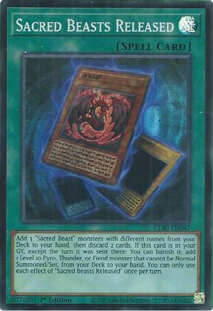 Sacred Beasts Released [CORI-EN047] Super Rare