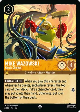 Mike Wazowski - Heroic Climber (18/204) Attack of the Vine (Cold Foil)