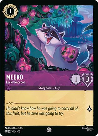 Meeko - Lucky Raccoon (47/204) Attack of the Vine (Cold Foil)
