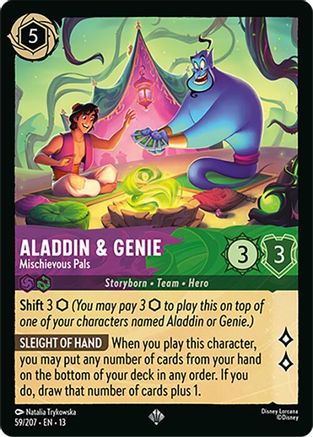 Aladdin & Genie - Mischievous Pals (59/204) Attack of the Vine (Cold Foil)