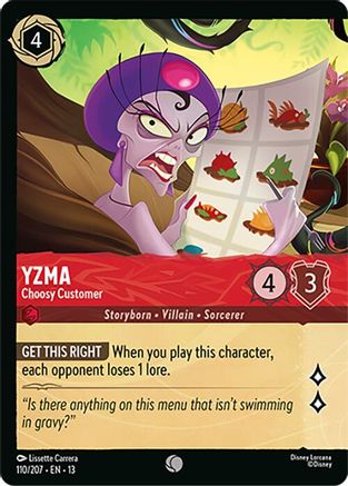 Yzma - Choosy Customer (Foil) (110/204) Attack of the Vine (Cold Foil)