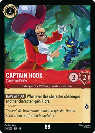 Captain Hook - Conniving Pirate (130/204) Attack of the Vine (Cold Foil)