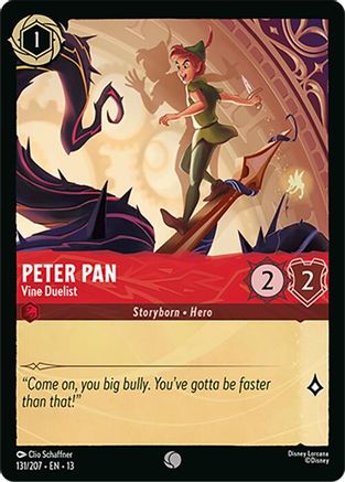 Peter Pan - Vine Duelist (131/204) Attack of the Vine (Cold Foil)