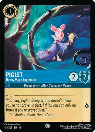 Piglet - Hunny Mage Apprentice (154/204) Attack of the Vine (Cold Foil)