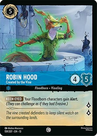 Robin Hood - Created by the Vine (Foil) (159/204) Attack of the Vine (Cold Foil)