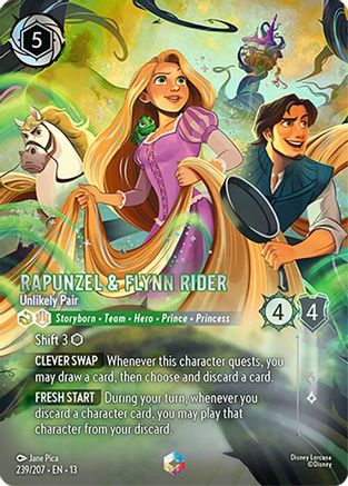 Rapunzel & Flynn Rider - Unlikely Pair (Enchanted) (239/204) Attack of the Vine ()
