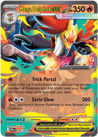 Mega Delphox ex 008/null [ME05 Pitch Black] (Holofoil)