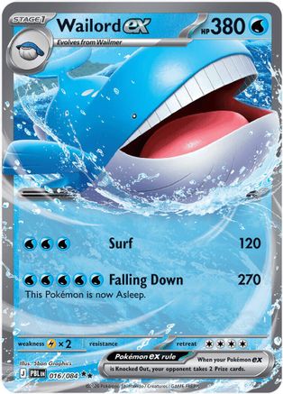 Wailord ex 016/084 [ME05 Pitch Black] (Holofoil)