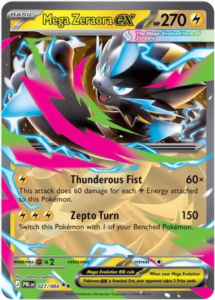 Mega Zeraora ex 027/084 [ME05 Pitch Black] (Holofoil)