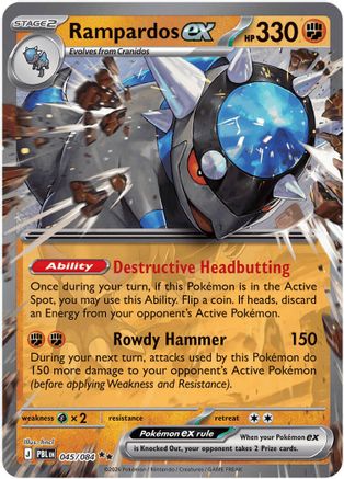 Rampardos ex 045/084 [ME05 Pitch Black] (Holofoil)