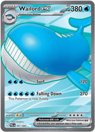 Wailord ex 097/084 [ME05 Pitch Black] (Holofoil)