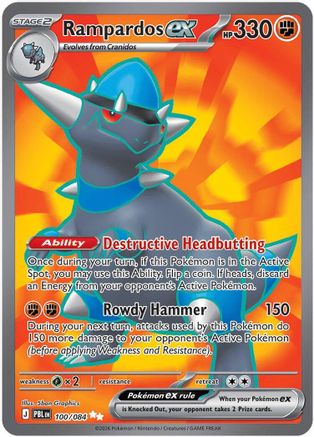 Rampardos ex 100/084 [ME05 Pitch Black] (Holofoil)